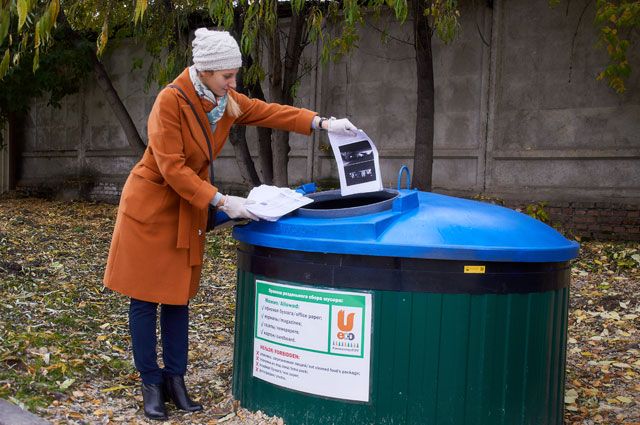 В Сибирском федеральном университете установили контейнеры для раздельного сбора мусора